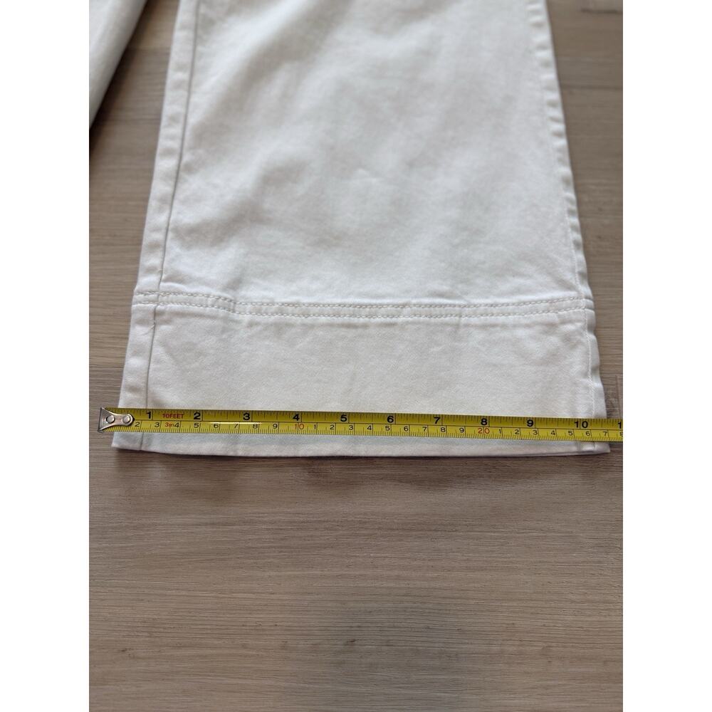 Maeve By Anthropologie Womens Buttoned Cropped Wide-Leg Culottes White Pants 00P - Picture 13 of 13